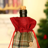 elvesmall  Christmas Decorations For Home Navidad Wine Bottle Bag Cover Santa claus Snowman Christmas Party Ornaments Decor