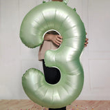 elvesmall 40inch Olive Green 0-9 Number Digital Helium Balloons Kids Adult 18 30 60th Birthday Party Decor Wedding Hawaiian Party Supplies