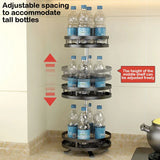 elvesmall  Rotatable Kitchen Storage Rack kitchen Accessories Spice Storage Rack Clean Storage 360 Degrees Rotatable Organizer Turntable