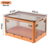 elvesmall Foldable Storage Box Closet Organizer With Wheels Stackable Sundries Organizer Clothes Quilts Toys Books Storage Box