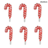 elvesmall Christmas Candy Cane Foil Balloons Xmas Red Green Sweet Candies Balloon Christmas Gift Box Ballon Birthday Party Home Decoration