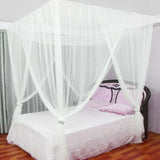 elvesmall Sexy Mosquito Net Palace Four Door King/Queen Double Size Home Single  Bed Prevent Insect Outdoor Square Grace White Canopy Net