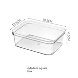 elvesmall Transparent ABS Storage Boxes Cosmetics Storage Basket Odorless Student Stationery Office Desktop Finishing Storage Box Organize