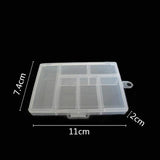 elvesmall 1pcs Plastic 6/815 Storage boxes Slots Adjustable packaging transparent Tool Case Craft Organizer box jewelry accessories