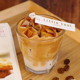 elvesmall Latte Coffee Candles Aesthetic Food Scented Aromatic Candles Home Decoration Flameless Soy Wax Candles In Glass Jars