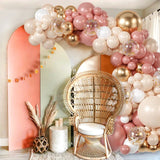 elvesmall Tender Orange Vintage Metal Gold Balloon Garland Arch Kit Engagement Wedding Decoration Baptism Baby Shower Birthday Party