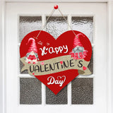 elvesmall  Valentine's Day Love Heart Door Sign Pendants Welcome 14 February Lovers Party DIY Be Mine Happy Valentine Party Home Decor