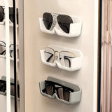 elvesmall Glasses Display Cabinet Sunglasses Storage Box Wall Mounted Perforated Free Sunglasses Storage Glasses Rack Home Tidying
