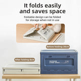 elvesmall 3pc Extra large folding storage box clothing storage box household plastic toy storage box thickened three-door storage cabinet