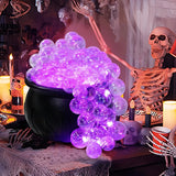 elvesmall DIY Bubbling Cauldron Set Halloween Decorations Indoor ,8 Inches Black Plastic Bowl Decoration for Home Kitchen Room Party Table