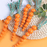 elvesmall  Easter Decor Carrot Wooden Beads Ornament DIY Wreath Pendants Beads String Happy Easter Party Decoration For Home Kids Gift