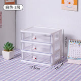 elvesmall Stationery Storage Box Desktop Student Ins Drawer Pen Cabinet Office Tape Hair Accessories Kawaii Sundries Organizer