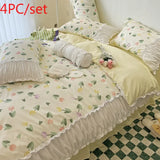 elvesmall  Korean Princess Style Summer Bedding Set Simple Quilt Set