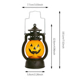 elvesmall Halloween Pumpkin Lights Decorative Kerosene Lanterns LED Handheld Lamp Pumpkin for Table Camping Garden Yard Decorations