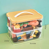 elvesmall Children Toy Storage Box Transparent Lego Toy Sorter Building Block Container Jigsaw Puzzle Lego Storage Case Kid Home Organizer