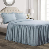 elvesmall Skirt Bedspread Set - 3 Piece Luxurious Farmhouse Bedding Set-Elegant, Charming Ruffle Detail - Timeless Style  Classic Design-