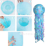 elvesmall DIY Little Mermaid Theme Party Jellyfish Lantern Under The Sea Happy Birthday Party Decor Kids Baby Shower Scene Layout Props