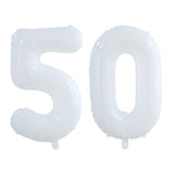 elvesmall 2pcs 30/40inch Giant White Number Balloon 16 18 25 30 40 50 Foil Balloons Birthday Wedding Baby Shower Decoration Figures Globos