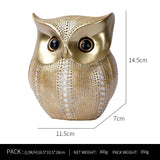 elvesmall Creative Resin Owl Ornaments Living Room Office Table Decorative Handicrafts Home Desktop Decoration Accessories, Friend Gifts