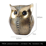 elvesmall Creative Resin Owl Ornaments Living Room Office Table Decorative Handicrafts Home Desktop Decoration Accessories, Friend Gifts