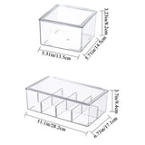 elvesmall Plastic Tea Bag Storage Box Stackable Transparent with Lid Storage Container Acrylic Organizer Coffee