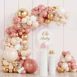 elvesmall Tender Orange Vintage Metal Gold Balloon Garland Arch Kit Engagement Wedding Decoration Baptism Baby Shower Birthday Party