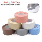 elvesmall 1/3 rolls Shower Bath Sealing Tape Strips for Bathroom Kitchen Seal Caulk Strip Sink PVC Self Adhesive Waterproof Wall Sticker