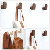 elvesmall Wooden Hook Key Decorative Holder Door Hanger Wall Coat Rack Multi-Purpose Kitchen Bathroom Accessories Storage Gadgets Organize