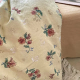 elvesmall  Korean Retro Floral King Size Bedding Set 100% Cotton Home Textile Bedding Sets Soft Single Double Duvet Cover Set with Sheets