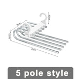 elvesmall  Folding Trouser Rack Multifunctional Hanger Clothes Organizer Storage Wardrobe Space Saving Closet Adjustable Pants Hanger