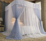 elvesmall New Pirncess Lace Mosquito Net for Bed Square Romantic Curtain Bed Net Canopy Mosquito Tent Mesh