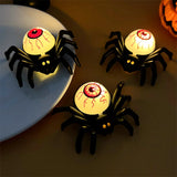 elvesmall Halloween Decorations LED Candle Light Plastic Spider Skull Lamp for Home Bar Haunted House Halloween Party Decor Horror Props
