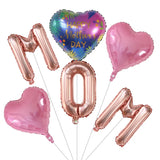 elvesmall 6Pcs Mom Mother's Day Set Festival Balloon Air Globo Home Mother's Day Party Decorations Kid Show Love Gift Baby Shower Supplies