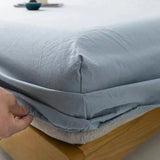 elvesmall 1PCS Sheet Pastoral Flower Fitted Sheet Non Slip Bedspread Washable Cotton With Elastic Band Mattress Cover (no Pillowcase)