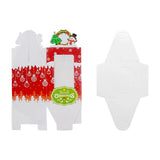 elvesmall 12/24pcs Christmas kraft gift Boxes with Window Xmas Party candy Cookie Boxes for Gift Giving Pack Box new year Holiday favors