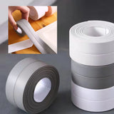 elvesmall Caulk Strip Self-Adhesive Sealing Tape Anti-Mildew Waterproof Edge Protector For Bath Shower Floor Kitchen Sink Stove