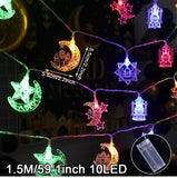 elvesmall EID Mubarak LED String Lights Ramadan Decoration For Home Islamic Muslim Party Decor  Ramadan Kareem Eid Al Adha Gifts