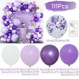 elvesmall Purple Butterfly Balloon Garland Arch Kit Birthday Party Decoration Kids Wedding Birthday Girl Decor Baby Shower Latex Baloon