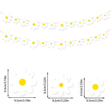 elvesmall Daisy Banner Boho Daisy Flower Paper Garlands Hanging Hippie Party Banners Two Groovy Birthday Baby Shower 60s 70s Party Decor