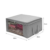 elvesmall Large Capacity Clothing Storage Box Folding Non Woven Fabric Quilts Clothes Organizer Case With Zipper Organiseurs De Rangement