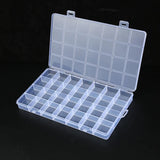 elvesmall 28 Grid Rectangle Plastic Jewelry Box Compartment Storage Box Case Jewelry Earring Bead Craft Display Container Organizer