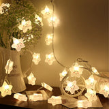 elvesmall  LED Star Lights Smile Star Night Lights String Lights Decoration Battery/USB Recharge Bedroom Decorations Gift Lamps for Kids