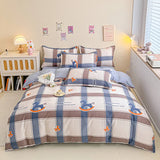 elvesmall Orange Pumpkin Duvet Cover Cartoon Style Bedding Set for Kids Girls Soft Microfiber Reversible Comforter Cover with 2 Pillowcase
