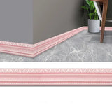 elvesmall 230cm 3D Pattern Sticker Wall Trim Line Skirting Border Decor Self Adhesive wallpaper  Household Waterproof  Wall Border Sticker