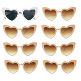 elvesmall Heart Shaped Sunglasses for Women Retro Cat Eye Sunglasses Wedding Engagement Decoration Shopping Traveling Party Accessories