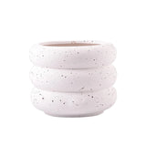 elvesmall Creative Round Flower Pot Succulent Pot Ceramics Planter Home Decor Desktop Ornaments Garden Decoration Bonsai Plant Pot