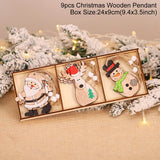 elvesmall Christmas Wooden Pendant Merry Christmas Decorations for Home  Navidad Christmas Tree Ornaments Xmas Gifts New Year