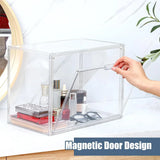 elvesmall 6 Pack Large Acrylic Display Case with Magnetic Door Clear Purse Handbag Storage Box Plastic Storage Organizer