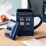 elvesmall  -  1pc 450ml Creative Police Box Mug Funny Ceramic Coffee Tea Cup with Gift Box Milk Drinks Breakfast Cup Birthday Gift Kitchenware