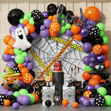 elvesmall 143PCS Halloween Balloon Arch Kit Ideal for Halloween Decorations, Birthdays, Anniversaries, Bar Mitzies, and Dances